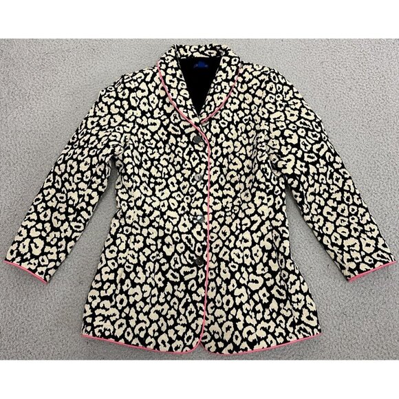 J. McLaughlin Delphine Tan Black Leopard Print Blazer Jacket Tan Black - Picture 1 of 16